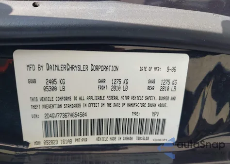 2007 Dodge Magnum Srt8 from USA, damaged, VIN 2D4GV77367H654504